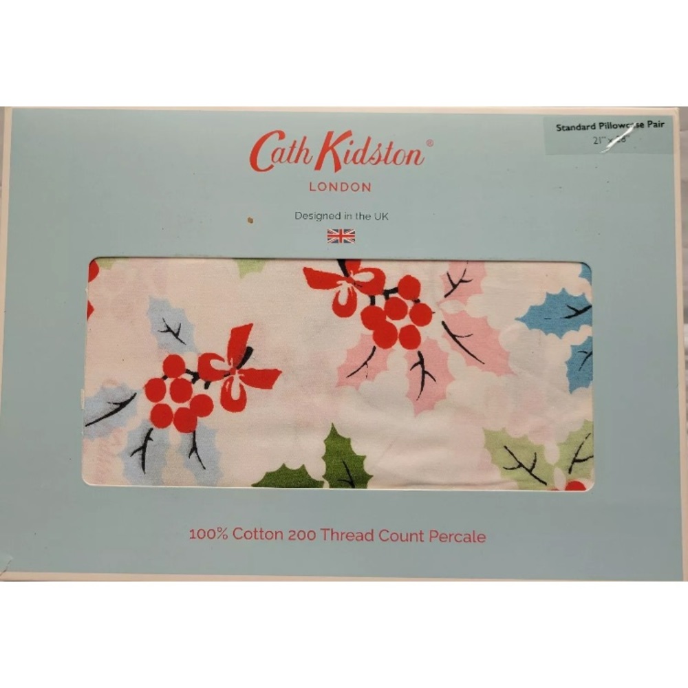 Cath Kidston Red and Green Floral Sheets Bedding